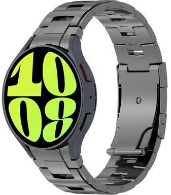 Everyday Crate Samsung Galaxy Watch 6 5 Pro 4 Pure Titanium Watch Band Button Style Metal Replacement Strap grey