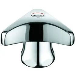 Grohe Griff 45081 45081000 Trecorn 1/2" rot mit Kappe chrom