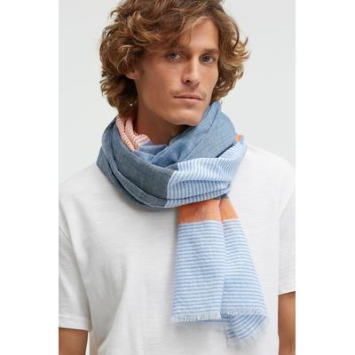 Strickschal CAMP DAVID, Herren, bunt (orange), Material: 100% Baumwolle, Modetücher