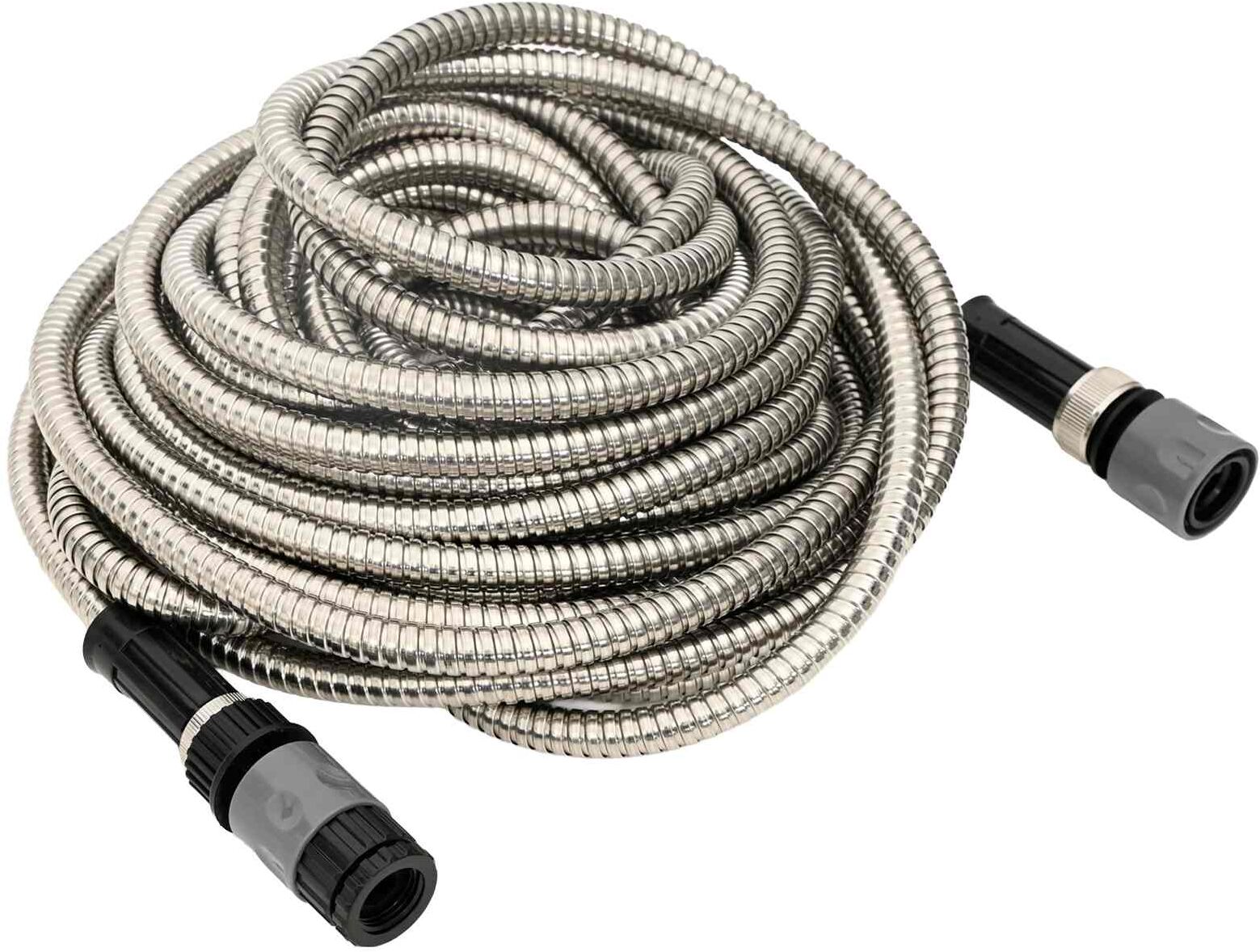 vidaXL Tuyau d'arrosage buse de pulvérisation argenté 0,6" 30 m inox