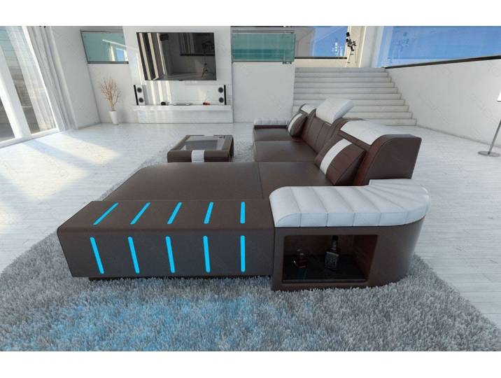 Ecksofa Bellagio L-Form in Leder