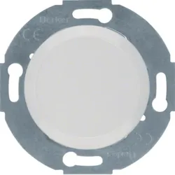 Hager Blindverschluss mit Zentralstück, Serie 1930 / Glas, IP20, polarweiß glänzend