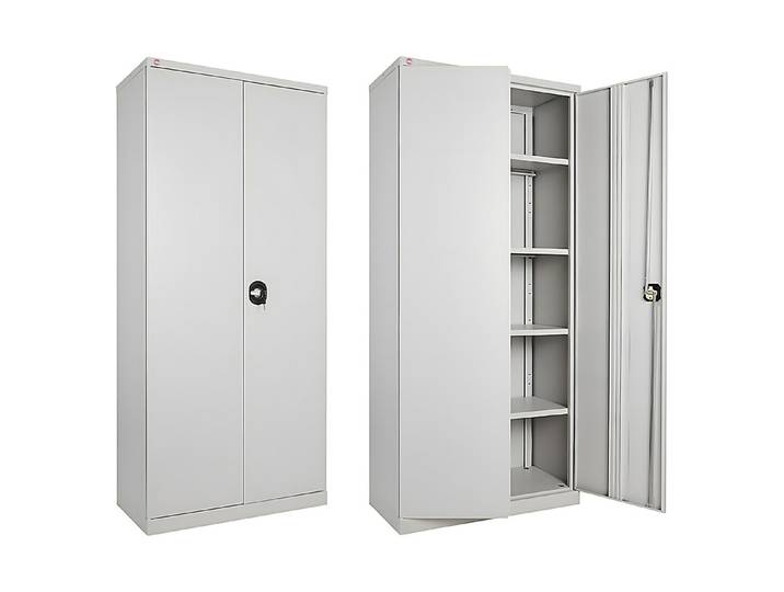 Ayce Metallschrank 100x50x190cm Traglast: 60 kg pro Boden Grau