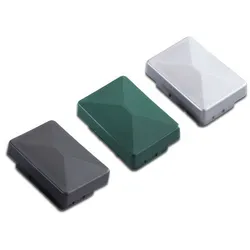 Doppelstabmattenzaun Pfostenkappe Standard 60/40 ohne Überstand - Grün / Anthrazit / Silber - Kunststoff - Doppelstabmatten Zaunpfosten Ersatzkappe