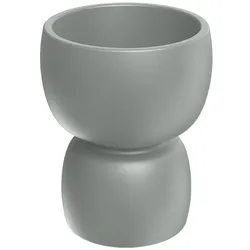 WellHome - Blumentopf aus Rotationsgeformtes Polyethylen 17/12L Ø40x48cm in farbe Grau - Duala Round