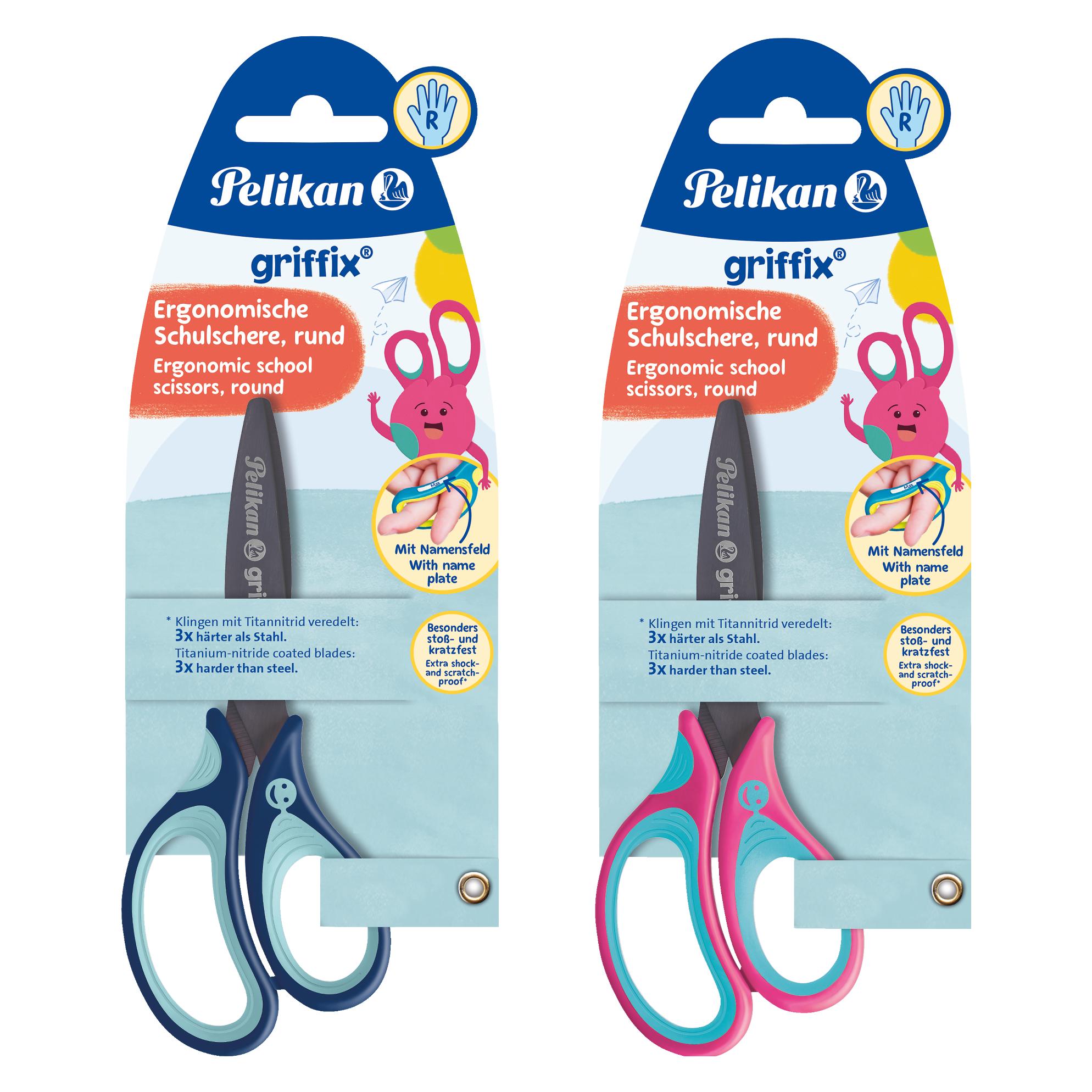 Pelikan Pel. griffix Schere Rechtshä. Rund 14cm 819084 (14 cm) (819084)