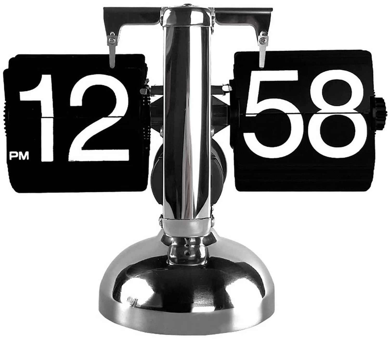 Ejoyous Retro Flip Klok - Mechanische Digitale Bureau Klok met Interne Tandwielen voor de Woonkamer