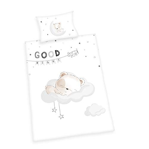 Herding Little Bear Beddengoedset voor kinderen, Wit, Katoen/Renforcé, Omkeerbaar