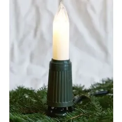 AUßENLICHTERKETTE E14 SCHAFTKERZEN 15 BRENNSTELLEN 13,5M WARMWEIß