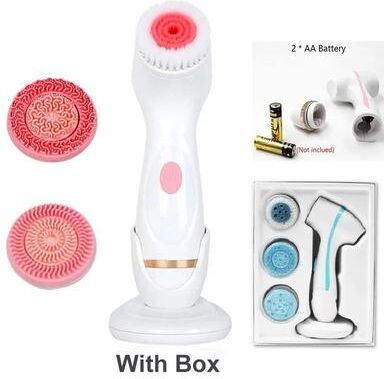 Useful Little Things 3 In 1 Electric Facial Cleansing Brush And Sonic Face Massager Set pink Set