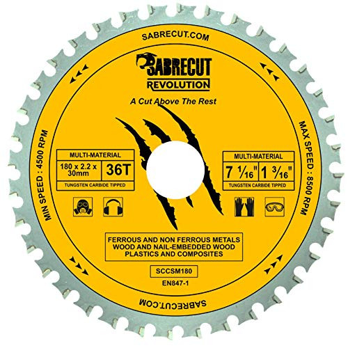 SabreCut Cirkelzaagblad SCCSM180_36 180mm 36T TCT