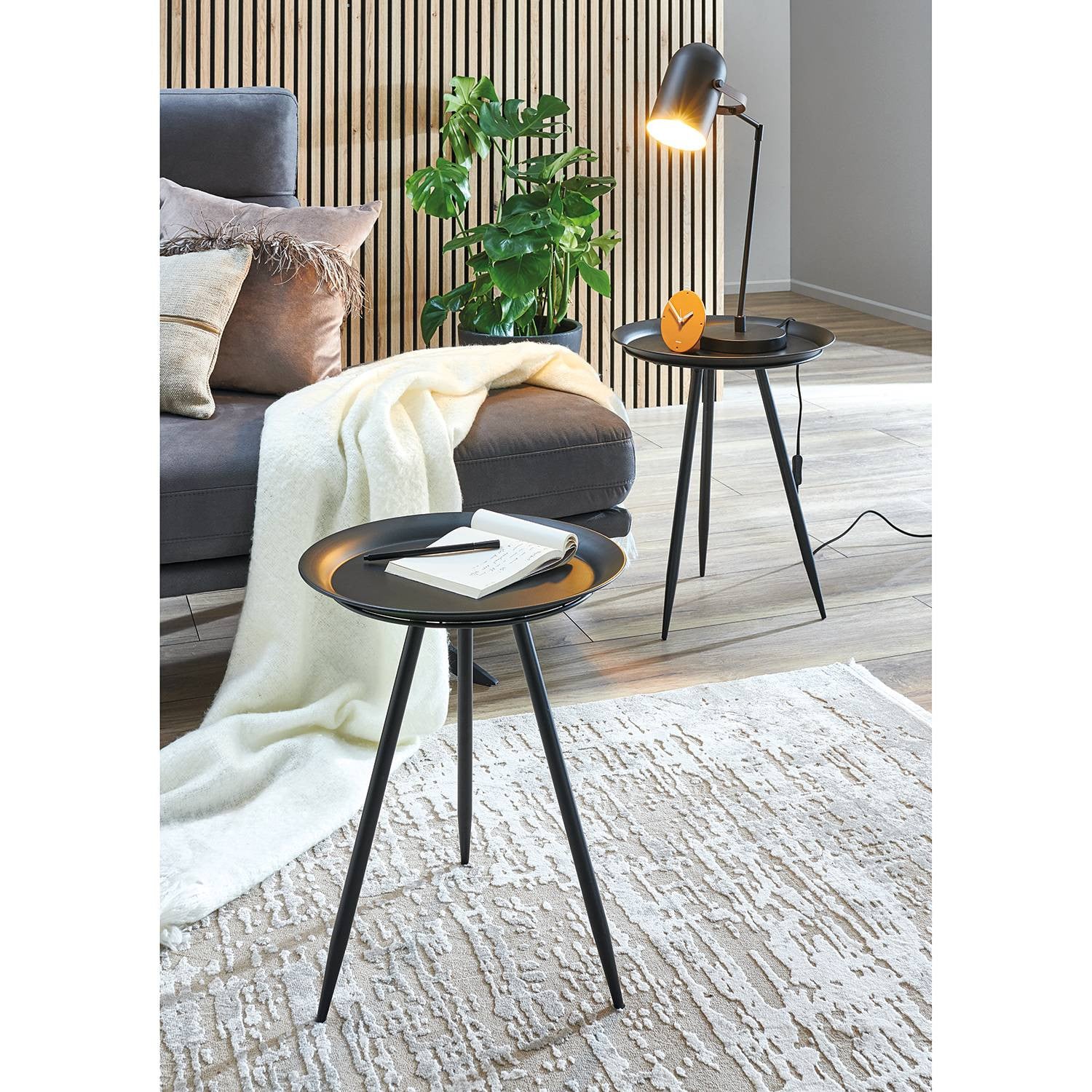 home24 Bijzettafel Wilders II, zwart, Ø 44 cm