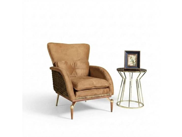 JVmoebel Sessel Moderne gelbe Textil-Lounge mit hochwertigem Polsterkomfort (1-St., Sessel), Made in Europa