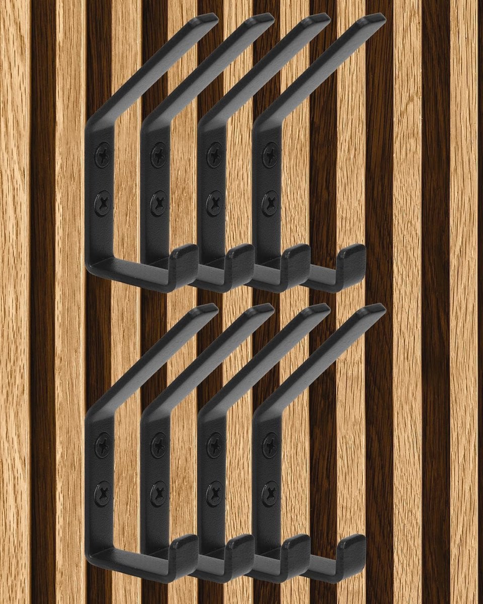 8-delige Acoustic Panel Haken - Dubbele Kledinghaken voor Geluidsisolatie