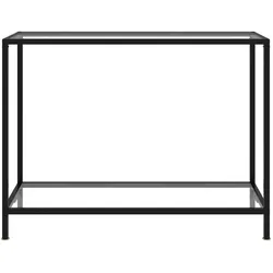 vidaXL Konsolentisch Transparent 100x35x75 cm Hartglas