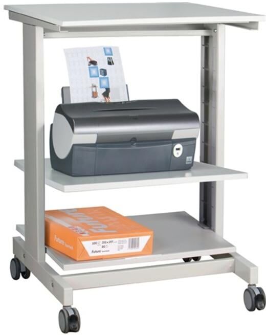 Table de travail p. PC H670xl600xP500mm gris clair, RAL 7035 mobile