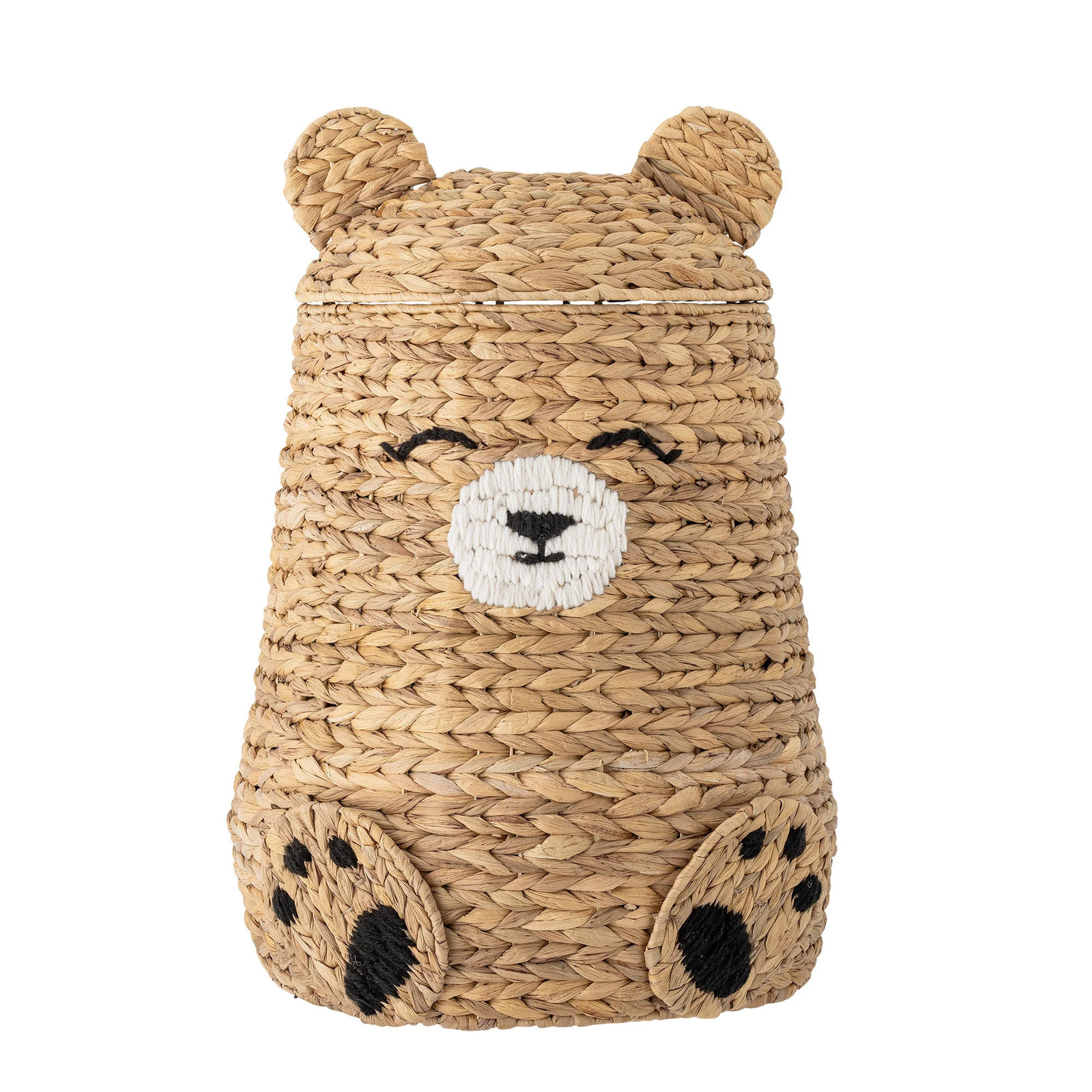 Bloomingville Mini Timone opbergmand met deksel voor de kinderkamer, beige, B: 40 cm, H: 57 cm