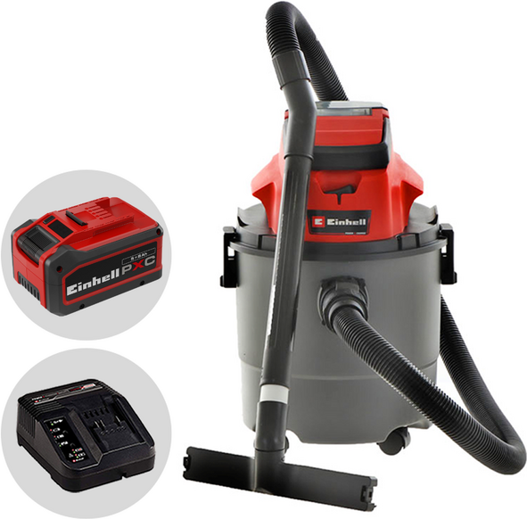 Einhell TC-VC 18/15 Li - Akku-Nass-Trockensauger - 18V 5.0-8.0Ah