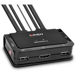 Lindy 42340 Tastatur/Video/Maus (KVM)-Switch Schwarz