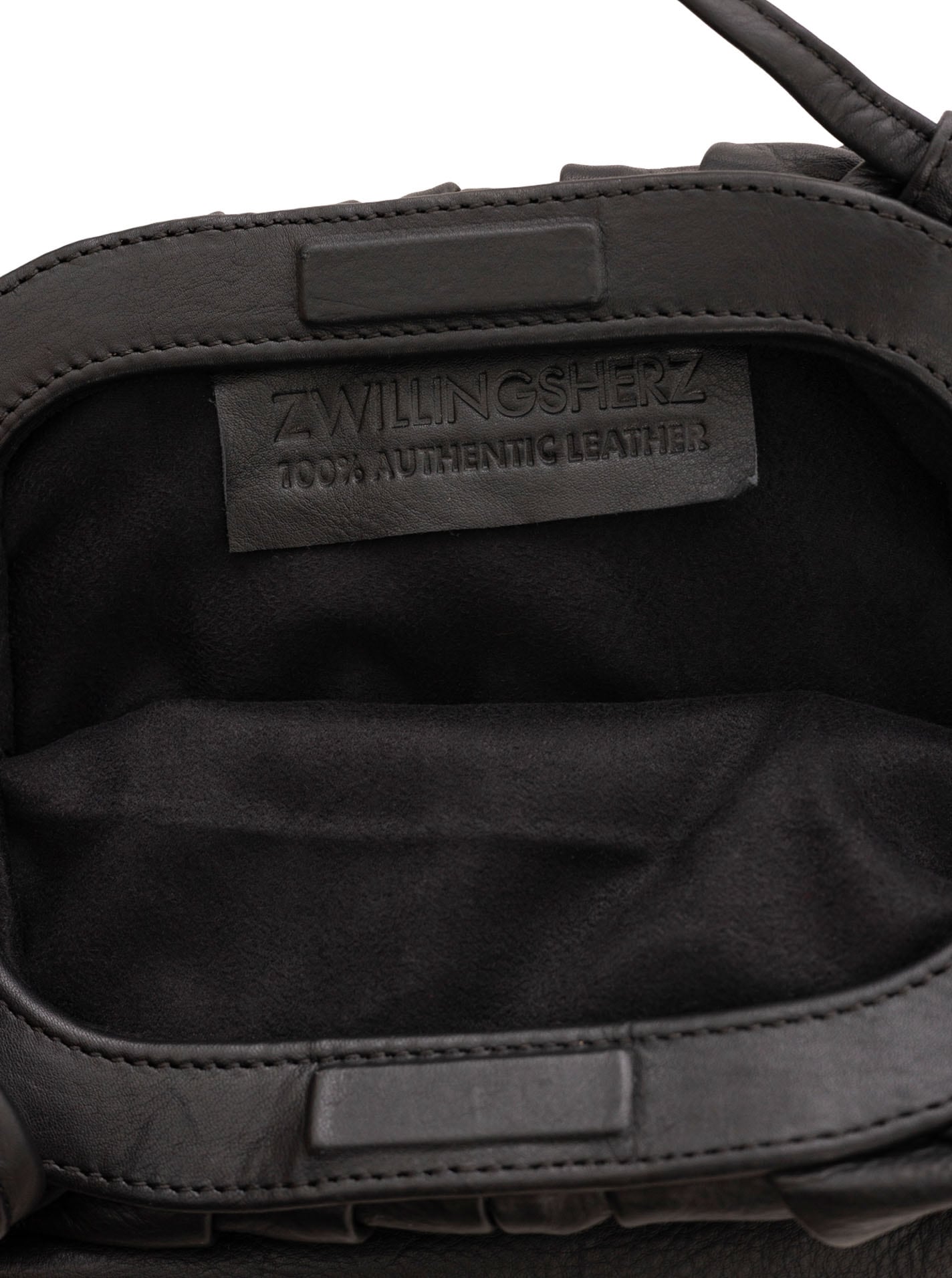 Tragetasche ZWILLINGSHERZ "City Nights", Damen, Gr. B/H/T: 20cm x 7cm x 14cm, schwarz, Rindsleder, Taschen Tragetasche, justierbares Band, softes Leder, perfekt für Abends schwarz B/H/T: 20cm x 7cm x 14cm