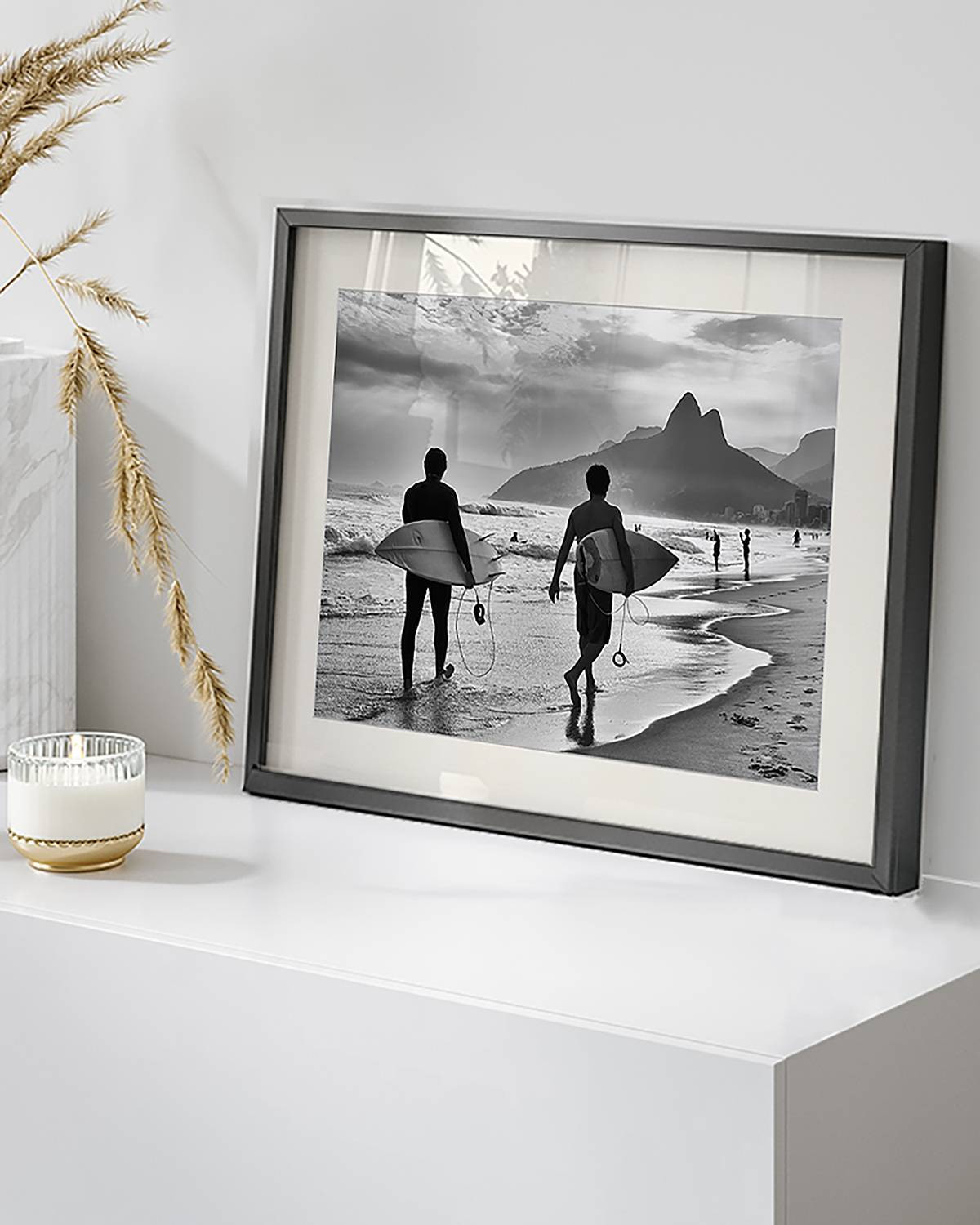 home24 Afbeelding Gone Surfing abstracte foto op acrylglas en gelakt massief hout, multicolor, 42 x 52 cm