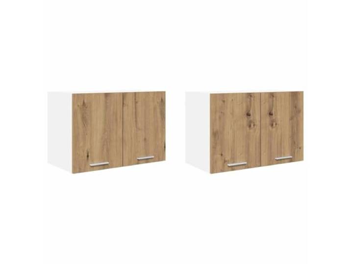 fsahslih 2er Set Hängeschrank Küchenschrank Artisan-Eiche Weiß Vielseitiger Wand-Küchenschrank im 2er Set aus Holzwerkstoff für Teller und Tassen in Küche, Esszimmer oder Wohnraum.
