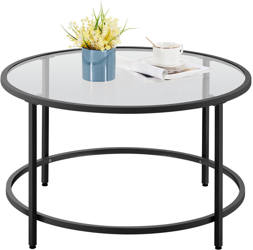 Yaheetech Frame Coffee Table Black 45cm H X 80cm W X 80cm D