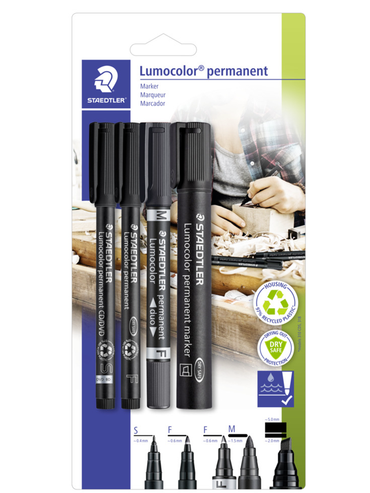 Staedtler Marker Set Lumocolor 4St
