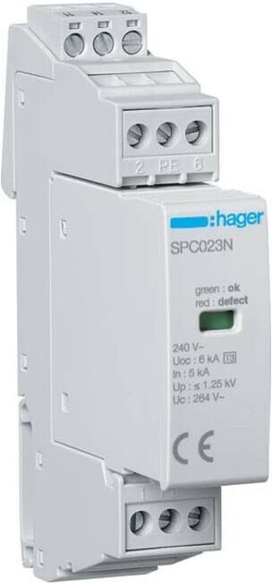 Hager Parafoudre T3 1P+N Uc 264V SPC203N (SPC203N)