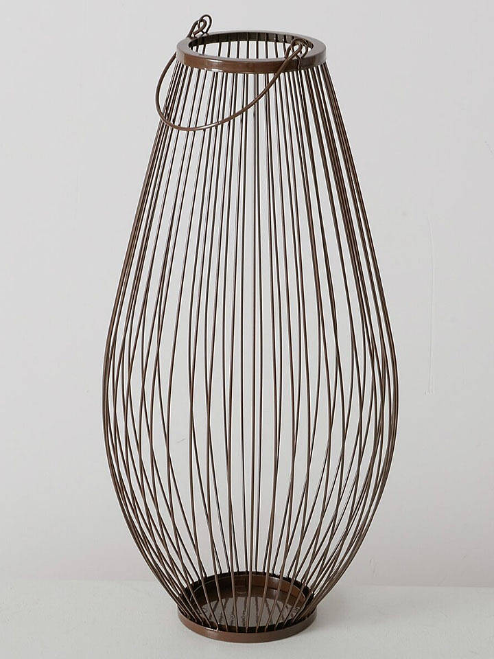 Boltze Windlicht "Cindo" in Dunkelbraun - (H)51,5 cm - onesize