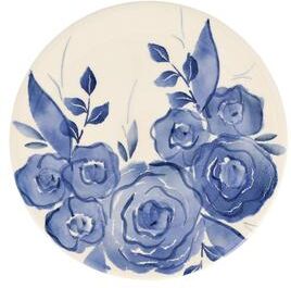 viva by VIETRI Blue Camellia Salad Plate