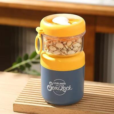 Inspired Finds HeatLock Double Layer Insulated Soup & Salad Cup Portable Stainless Steel Bowl blue