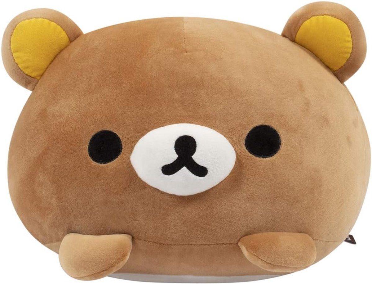 Pluche Mochi Kussen Bruin - Zachte Knuffel voor Decoratie en Comfort - 38 cm