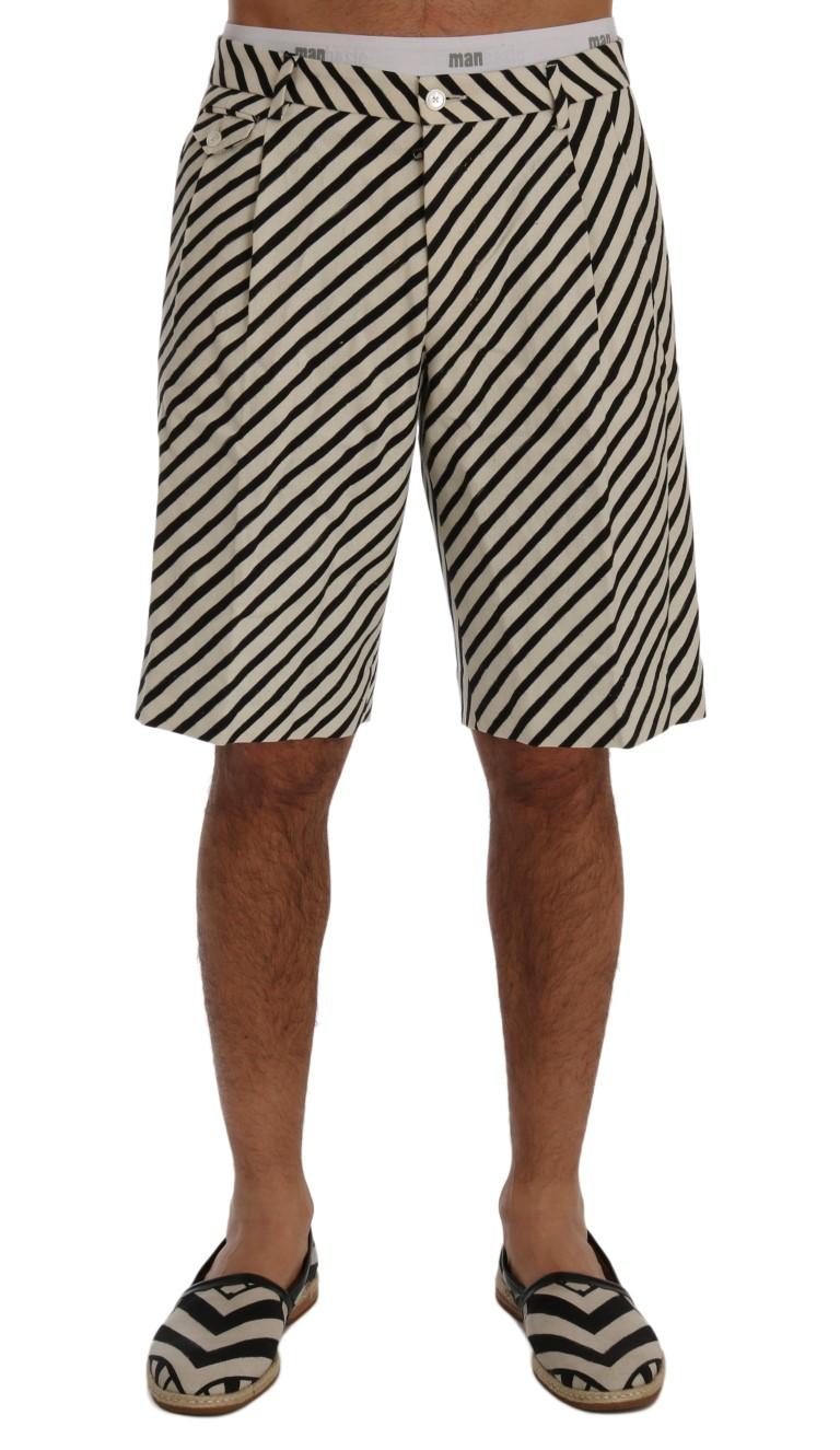Diagonal gestreifte Shorts Sommerresort
