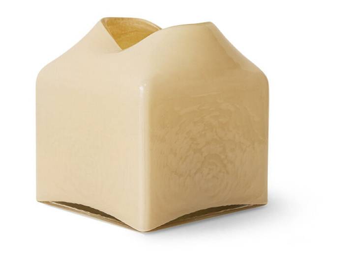 HKliving Vaas Forma Glas, 21cm - Crème