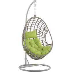 HÄNGESESSEL mit Gestell PE Rattan taupe 96 cm Arpino