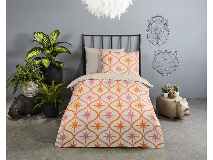 Linge de lit enfant 10142 Multicolore/Orange/Rose foncé/Beige