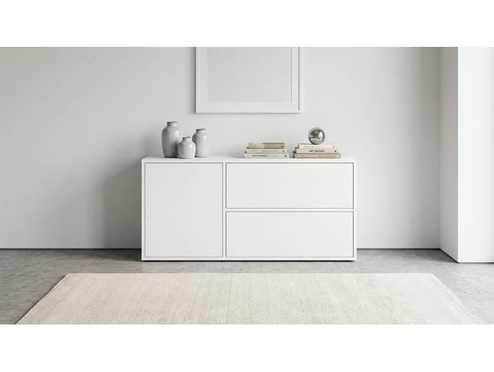 Sideboard weiß MDF Beschichtet MDF Weiß matt