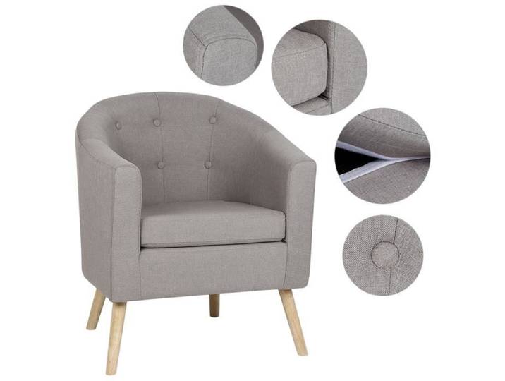 Fauteuil scandinave en tissu anthracite OHMG - 1 place - élégance chic - relaxation