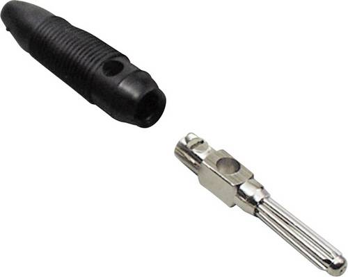 BKL Electronic 072162 Büschelstecker Stecker, gerade Stift-Ø: 4mm Schwarz