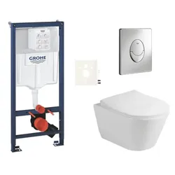 Glacera Ava Wand-WC-Set für Trockenbau/Vorwandmontage SIKOGRSAVASA