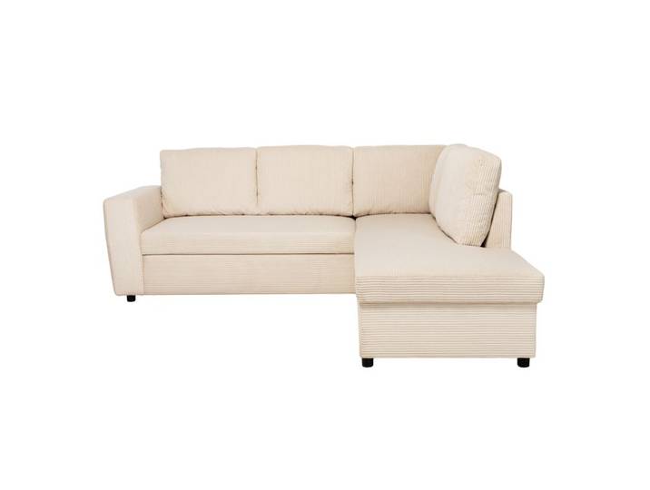 Canapé d'angle HAPPY convertible droit beige
