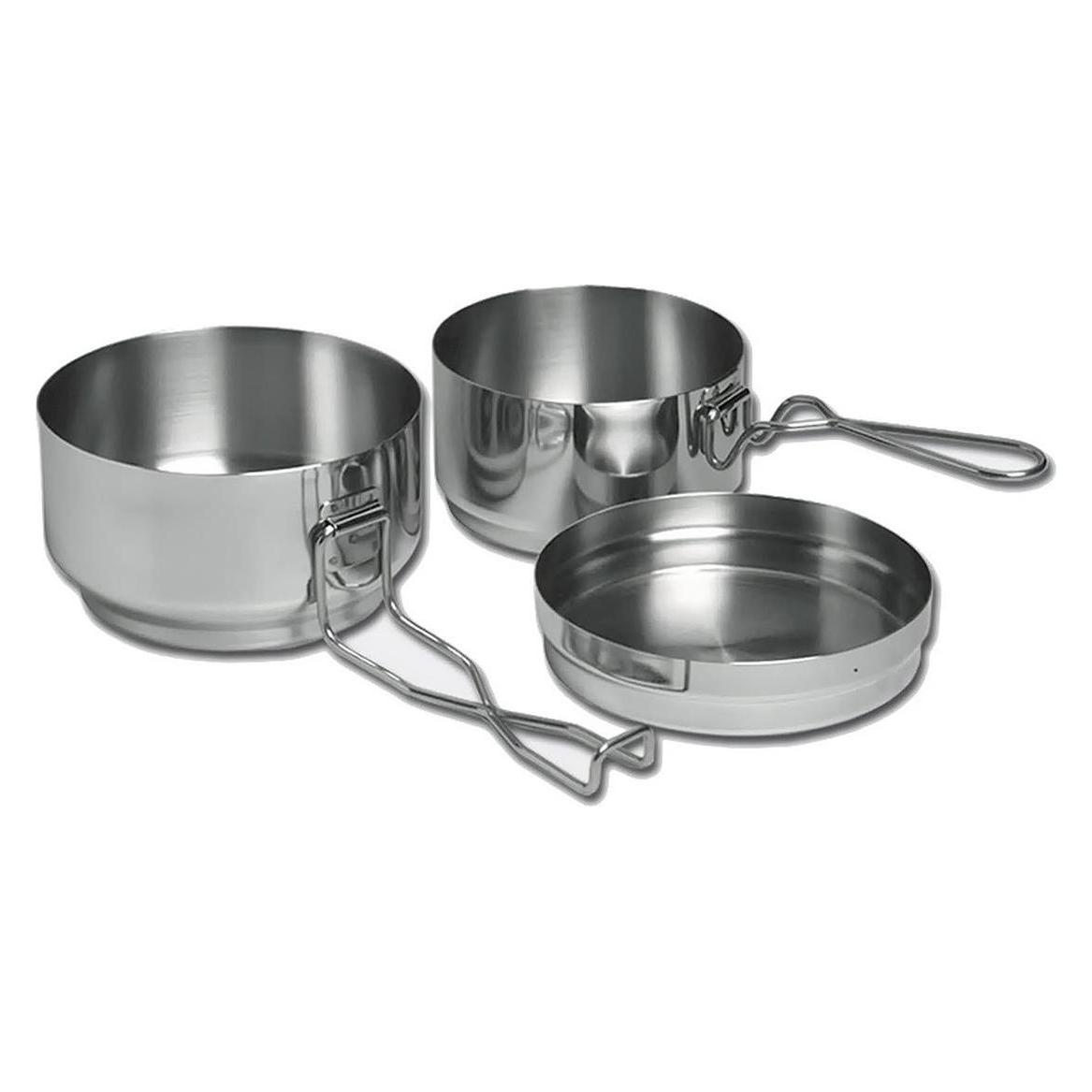 Banquet Kubisport Camping-Kochgeschirrset - Edelstahl - 2-teilig - Töpfe mit Deckel (46391399)
