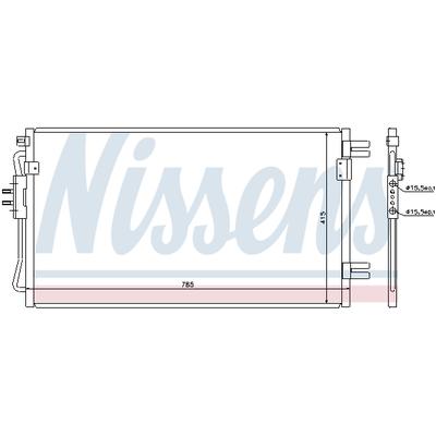 NISSENS Kondensator, Klimaanlage 94806 für PLYMOUTH