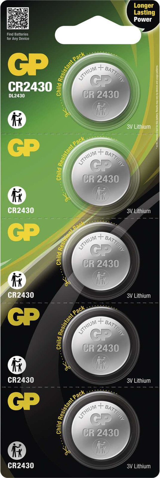 GP Knopfcellen CR2430 3,0 V