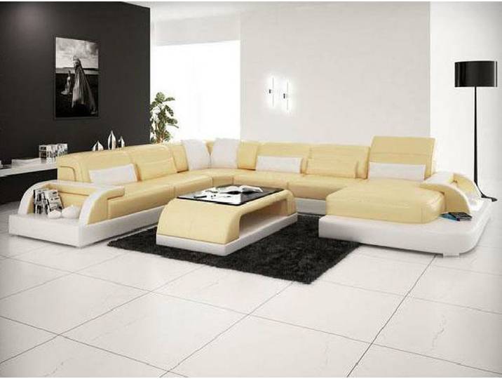 Xlmoebel Wohnlandschaft Designer Ledersofa in modernem Stil mit hohem Komfort, Ecksofa, Hergestellt in Europa