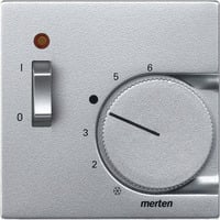 Zentralplatte Aluminium für Raumtemperaturregler-Einsatz Typ 536160, Thermoplast, matt aluminium, Retail