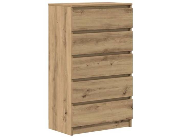Fisinber Kommode 5 Schubladen 60x36x103 cm Holzwerkstoff Artisan-Eiche Fünf geräumige Fächer für das Wohnzimmer, stabile Deckplatte für Dekoration, pflegeleichte Oberfläche aus Holzwerkstoff.