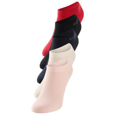 Sneakersocken BOSS "5P AS Logo CC W", Damen, Gr. 35-38, bunt (open miscellaneous 966), Baumwollmischung, Socken Sneakersocken, mit BOSS-Logoschriftzug