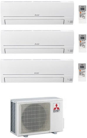 Mitsubishi Electric Condizionatore Climatizzatore Trial Split Inverter R-32 MSZ-HR 9000+12000+12000 BTU Con MXZ-3HA50VF WiFi Optional 9+12+12